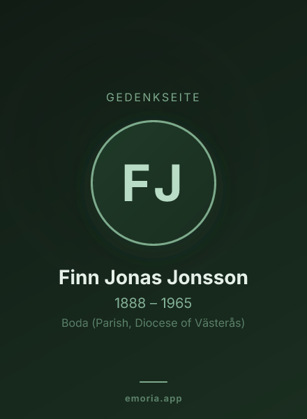 Gedenkportrait von Finn Jonas Jonsson