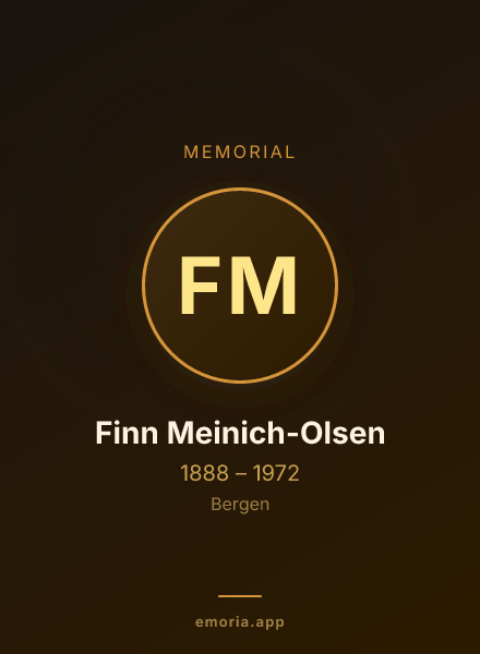 Memorial portrait of Finn Meinich-Olsen