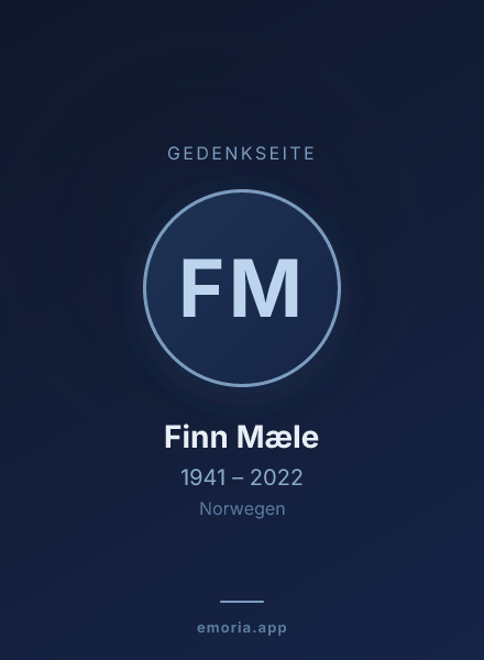 Gedenkportrait von Finn Mæle