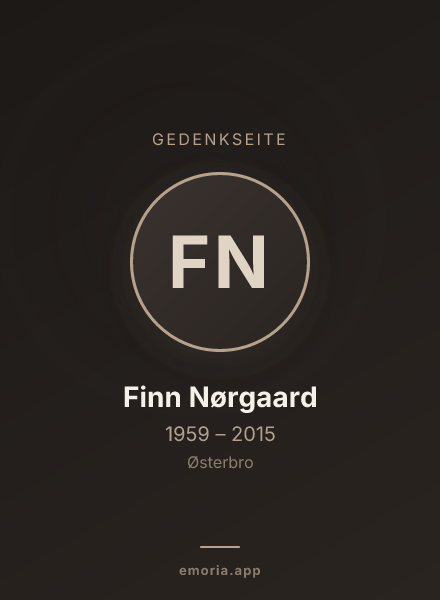 Gedenkportrait von Finn Nørgaard