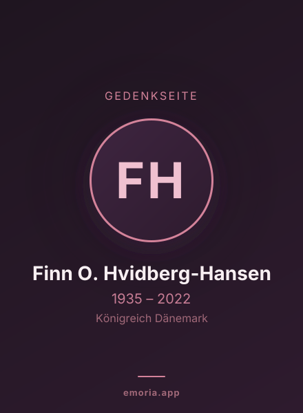 Gedenkportrait von Finn O. Hvidberg-Hansen