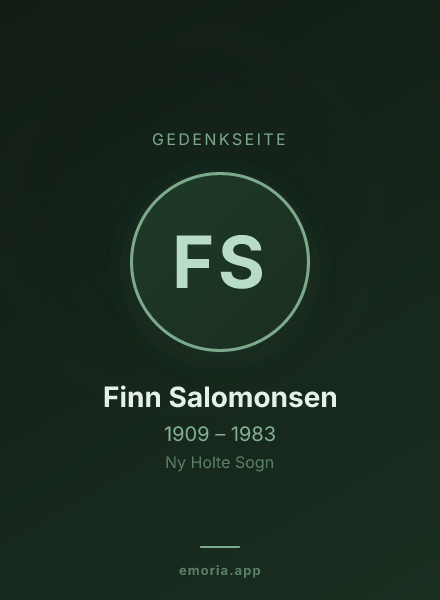 Gedenkportrait von Finn Salomonsen