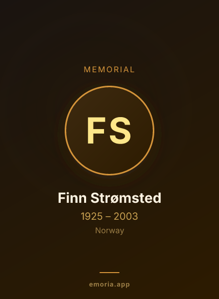 Memorial portrait of Finn Strømsted