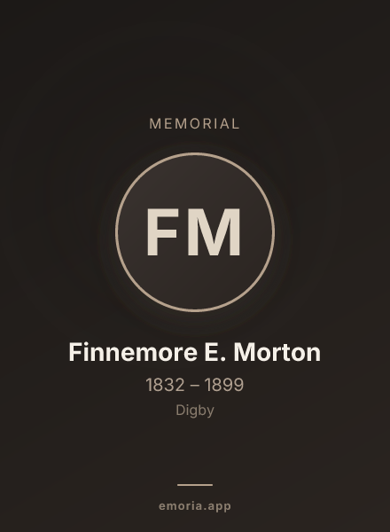 Memorial portrait of Finnemore E. Morton