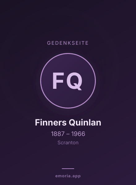 Gedenkportrait von Finners Quinlan
