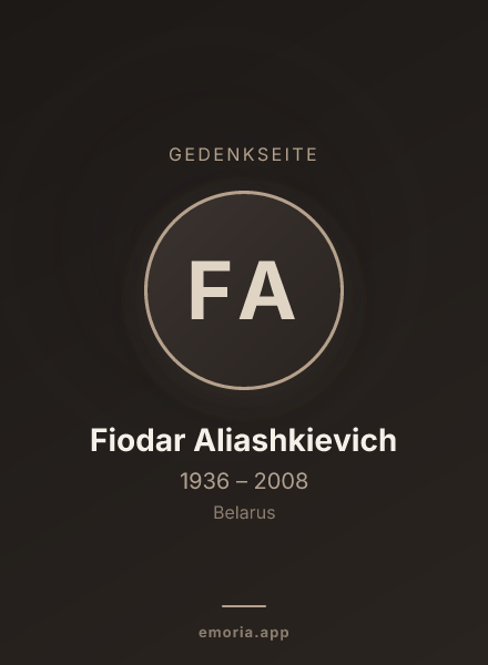 Gedenkportrait von Fiodar Aliashkievich