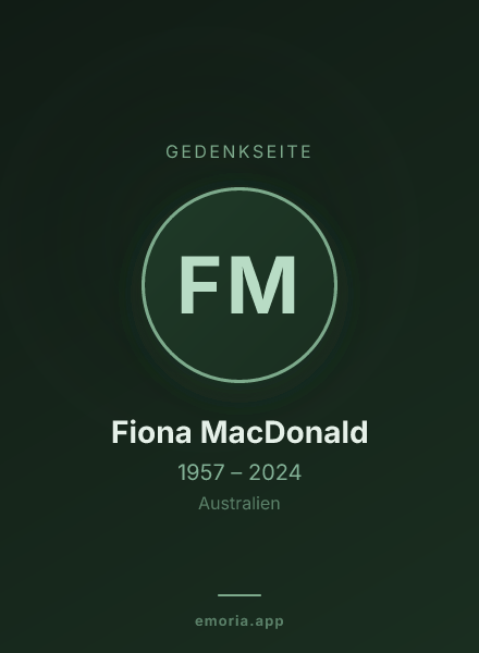 Gedenkportrait von Fiona MacDonald