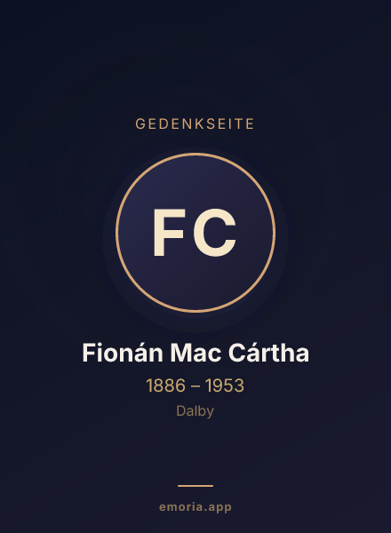 Gedenkportrait von Fionán Mac Cártha