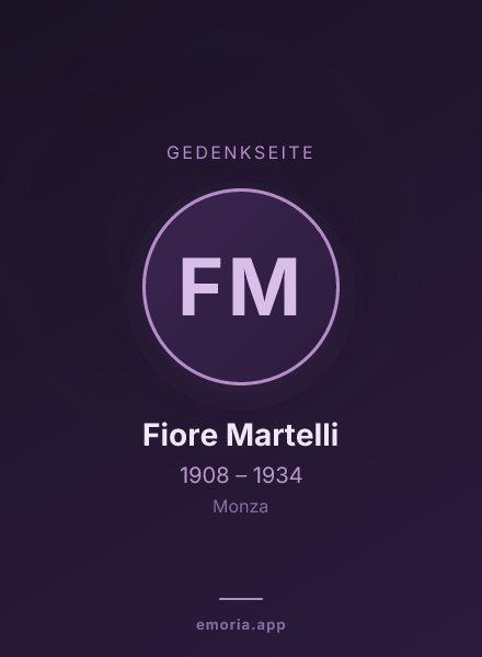 Gedenkportrait von Fiore Martelli
