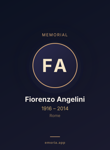 Memorial portrait of Fiorenzo Angelini