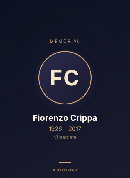 Memorial portrait of Fiorenzo Crippa