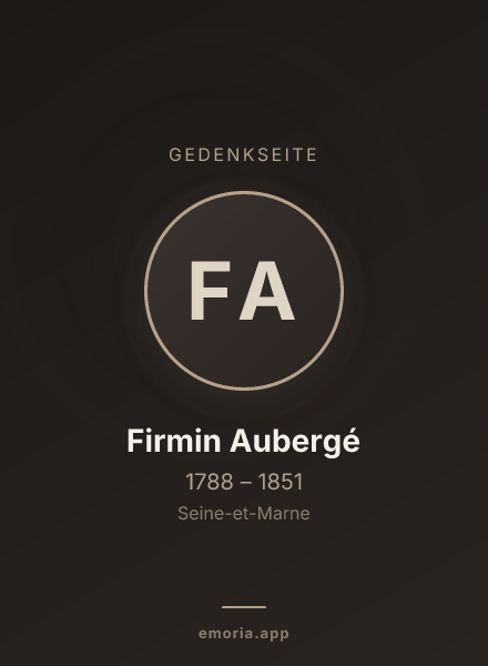 Gedenkportrait von Firmin Aubergé