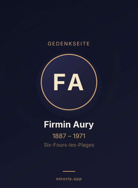 Gedenkportrait von Firmin Aury