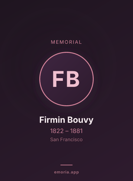 Memorial portrait of Firmin Bouvy