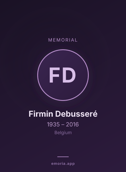 Memorial portrait of Firmin Debusseré