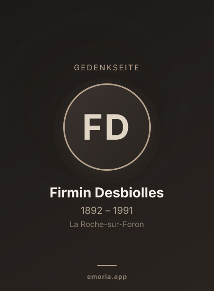Gedenkportrait von Firmin Desbiolles