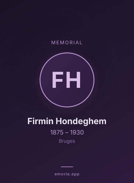 Memorial portrait of Firmin Hondeghem