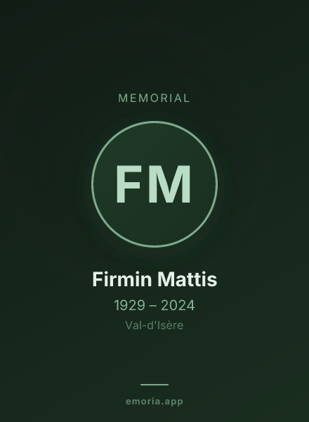 Memorial portrait of Firmin Mattis