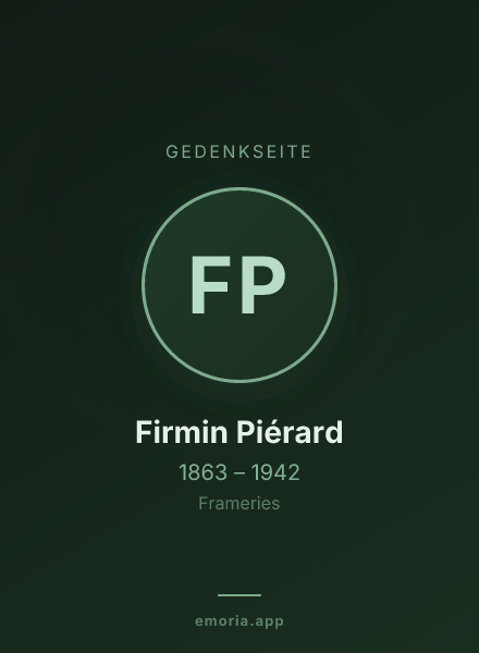 Gedenkportrait von Firmin Piérard