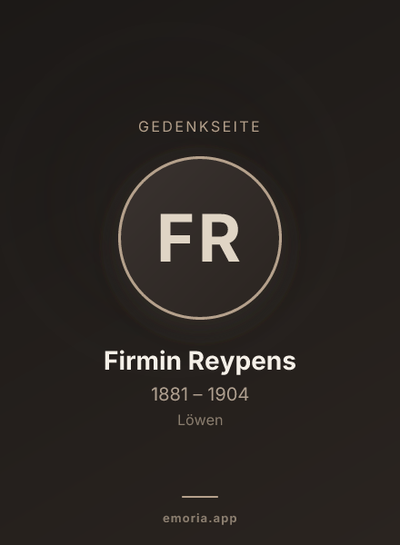 Gedenkportrait von Firmin Reypens