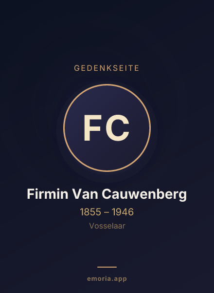 Gedenkportrait von Firmin Van Cauwenberg