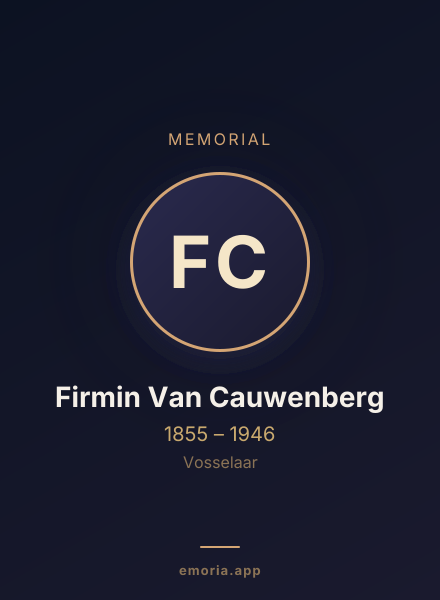 Memorial portrait of Firmin Van Cauwenberg