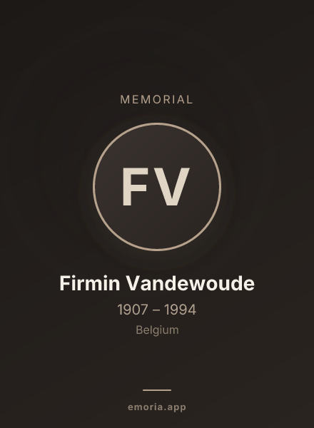 Memorial portrait of Firmin Vandewoude