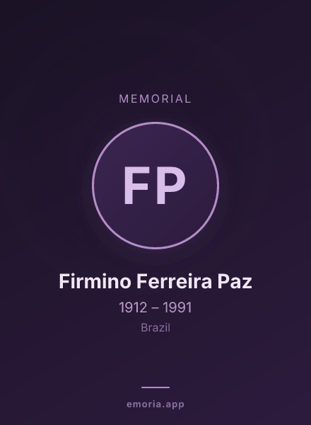 Memorial portrait of Firmino Ferreira Paz