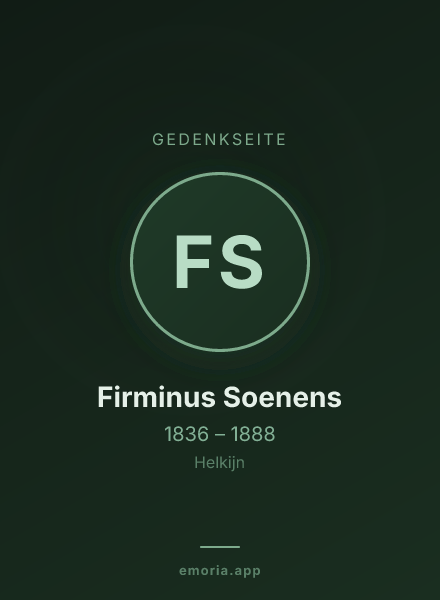 Gedenkportrait von Firminus Soenens