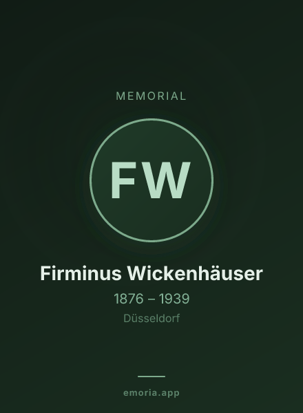 Memorial portrait of Firminus Wickenhäuser