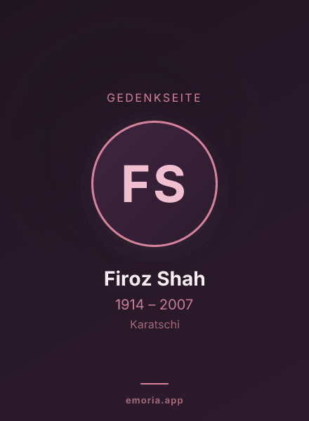 Gedenkportrait von Firoz Shah