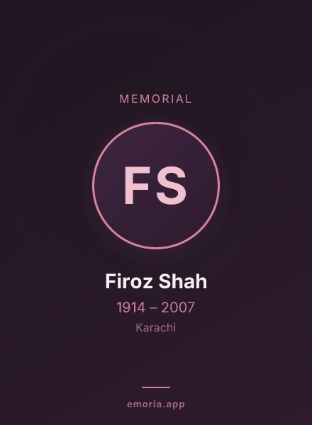 Memorial portrait of Firoz Shah