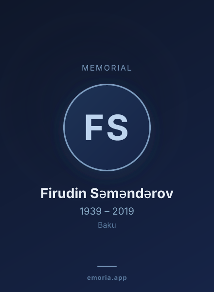 Memorial portrait of Firudin Səməndərov