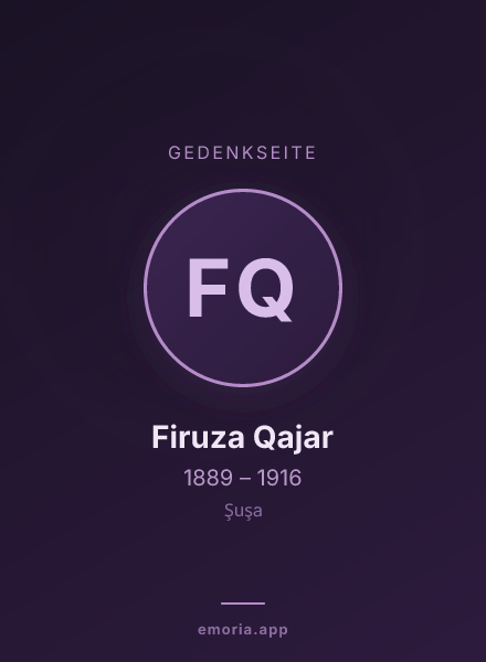 Gedenkportrait von Firuza Qajar