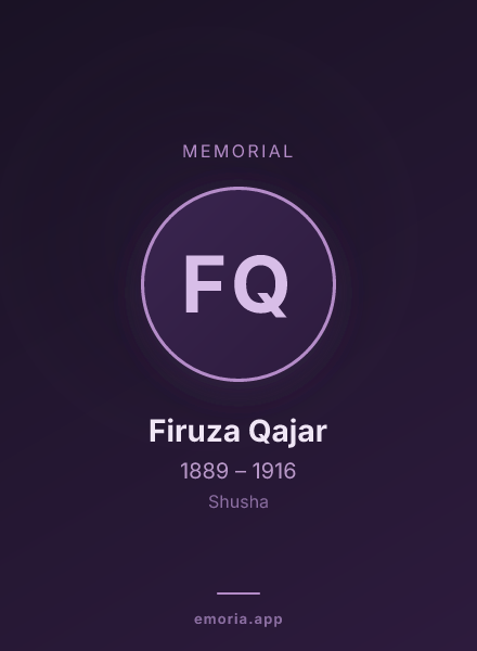 Memorial portrait of Firuza Qajar