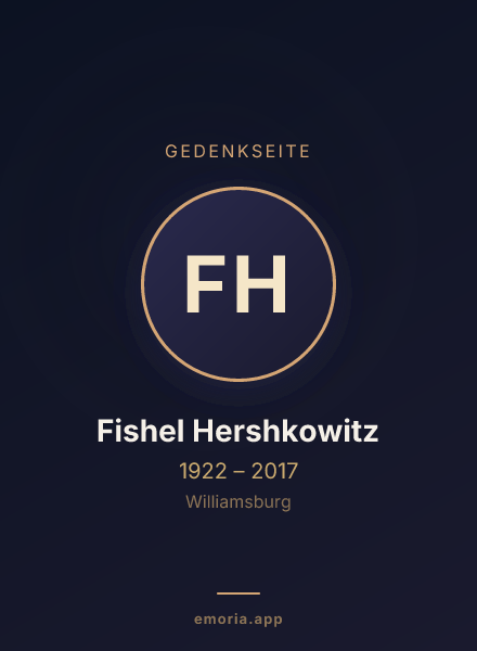 Gedenkportrait von Fishel Hershkowitz