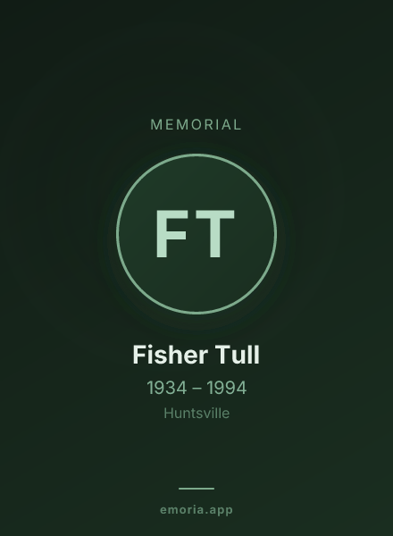 Memorial portrait of Fisher Tull
