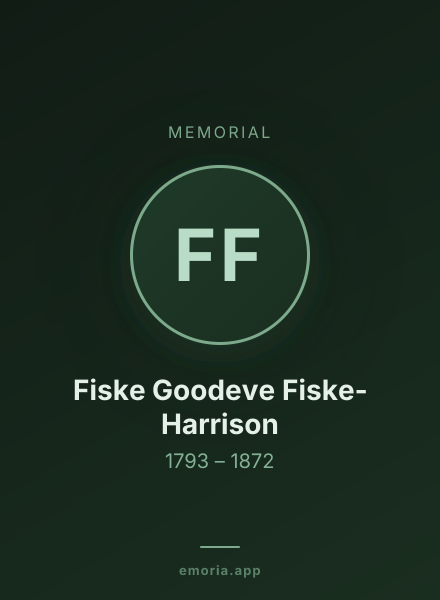 Memorial portrait of Fiske Goodeve Fiske-Harrison