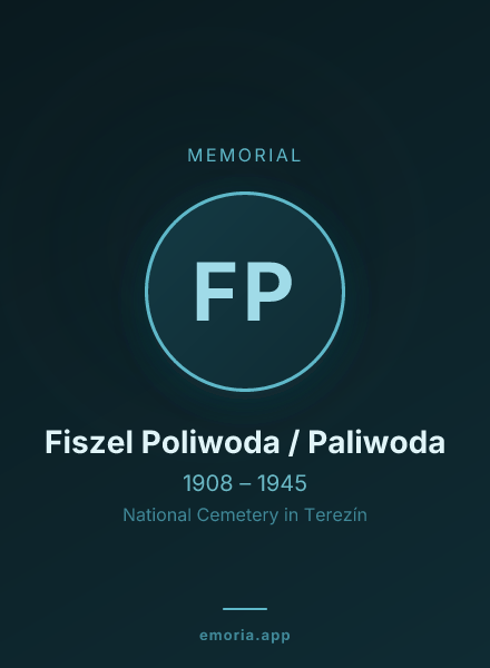 Memorial portrait of Fiszel Poliwoda / Paliwoda