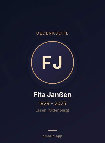 Gedenkportrait von Fita Janßen
