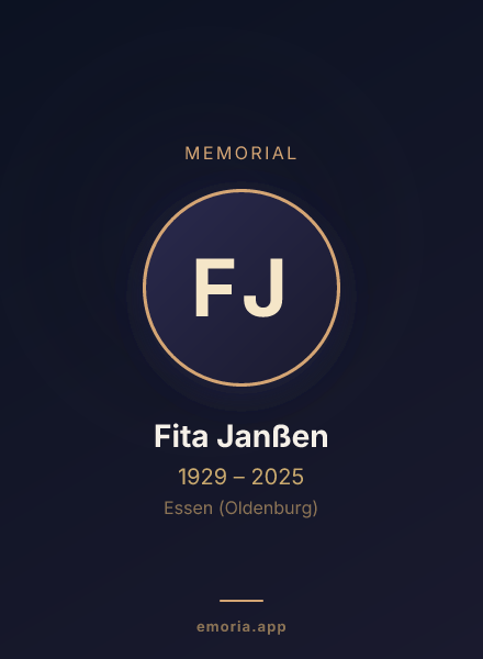 Memorial portrait of Fita Janßen