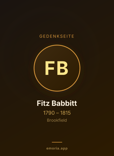 Gedenkportrait von Fitz Babbitt