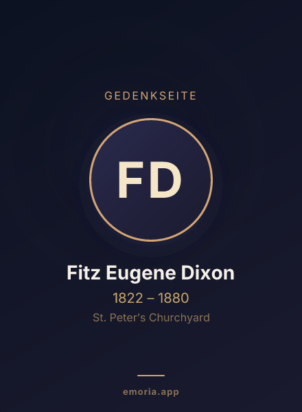 Gedenkportrait von Fitz Eugene Dixon