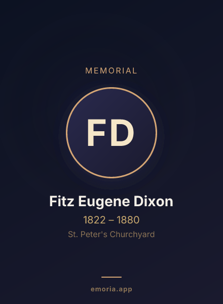 Memorial portrait of Fitz Eugene Dixon