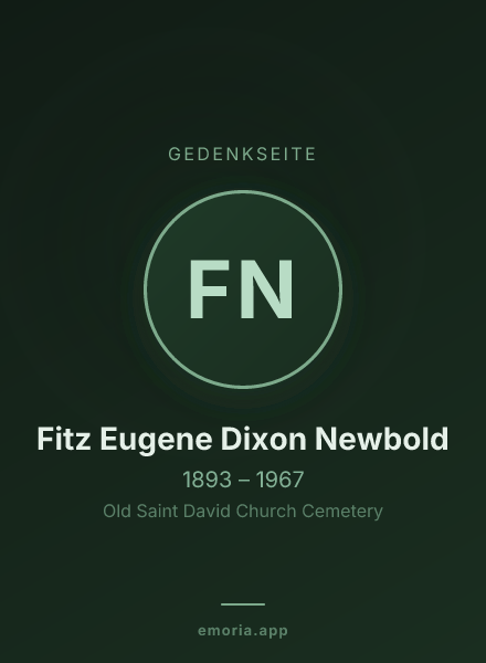 Gedenkportrait von Fitz Eugene Dixon Newbold