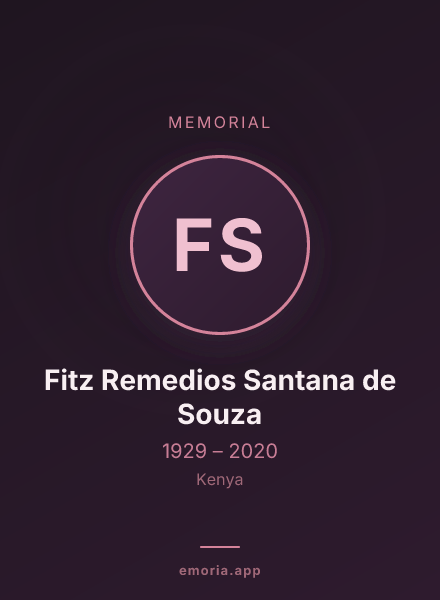 Memorial portrait of Fitz Remedios Santana de Souza