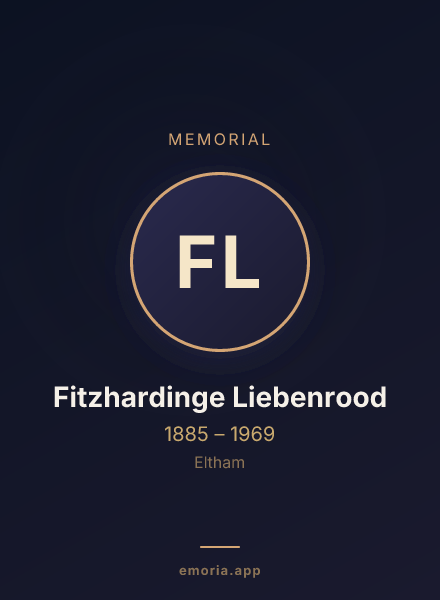 Memorial portrait of Fitzhardinge Liebenrood