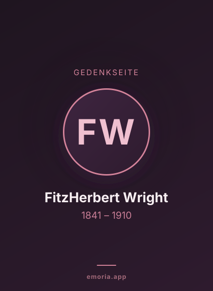 Gedenkportrait von FitzHerbert Wright