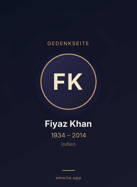 Gedenkportrait von Fiyaz Khan