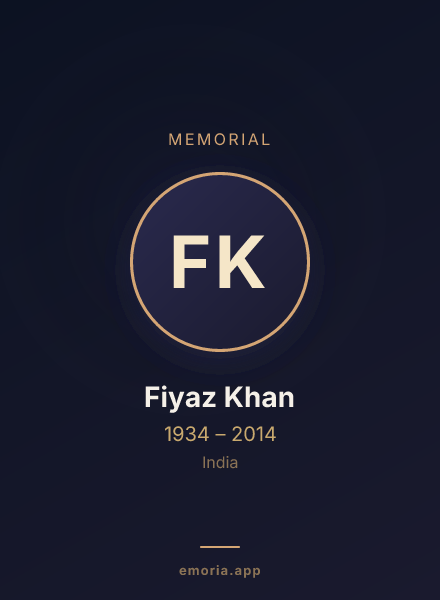 Memorial portrait of Fiyaz Khan